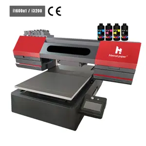 Mesin cetak printer flatbed dtf uv 60cm profesional dengan 2 kepala epson i3200 i1600
