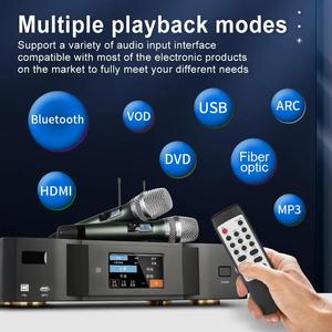 Depusheng K450 450W Mới Chuyên Nghiệp Khuếch Đại Công Suất Kỹ Thuật Số Mixer Âm Thanh Với Microphone Không Dây Cho Nhà Karaoke Hệ Thống Âm Thanh - Product Image 5