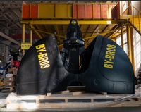 Godet hydraulique à grappin pour excavatrice de 5 à 30 tonnes, pour la manutention de sable, charbon et pierre dans les ports et les mines