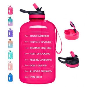 Bouteille d'eau personnalisée en gros de haute qualité 3,78 L, couleur dégradée, sans BPA, en PETG, avec paille, pour le sport et l'exercice, écologique - Product Image 6