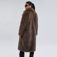 UMOO 2026 Nouveau Manteau Long en Fausse Fourrure de Renard pour Femme, Veste Épaisse en Peluche, Manteau d'Hiver Tendance Décontracté, Boutons Cachés, Vêtement d'Extérieur de Luxe