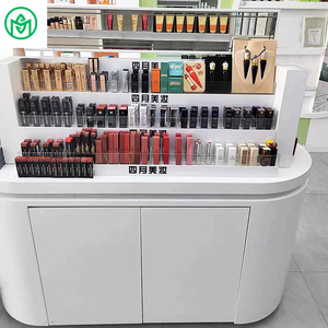 Tùy Chỉnh Sang Trọng Nước Hoa Cửa Hàng <span class=keywords><strong>Kiosk</strong></span> Thiết Kế LED Ánh Sáng Vẻ Đẹp Salon Sản Phẩm Hiển Thị Showcase Giá Trang Điểm Hiển Thị Đứng Cho Cửa Hàng - Product Image 2