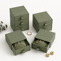 Boîte à bijoux personnalisée avec logo, emballage de luxe en papier rigide, boîte cadeau pour bague, collier, boucles d'oreilles