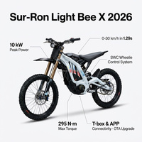 Moteur synchrone à aimant permanent pour moto électrique tout-terrain, contrôleur FOC MTPA MTPV, 10000W de puissance de pointe, 72V 35Ah