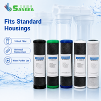 Cartouche de filtre à charbon actif CTO de cinq microns, filtre de remplacement pour purificateur d'eau de dix pouces, pour systèmes de filtration domestiques