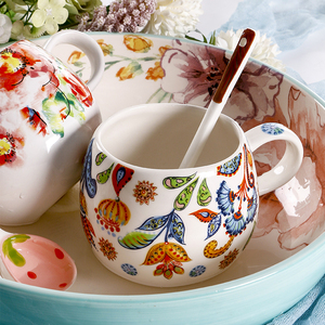 Sản phẩm mới <span class=keywords><strong>2025</strong></span> mộc mạc nông thôn gốm cốc cà phê | 500ml thiết kế cong, không thường xuyên rim | sinh thái đồ đá & không độc hại men - Product Image 3