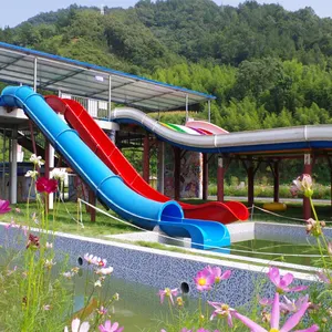 China Fabriek Glasvezel Waterpark Glijbaan Zwembad Glijbanen Voor Kinderen Volwassen