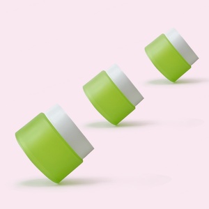Pot cosmétique en plastique PP personnalisé, vide, vert, à double paroi, rond, mat, givré, pour crème visage, avec couvercle, 25g, 50g, 100g - Product Image 6