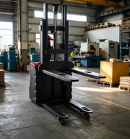 Gerbeur électrique haute performance 2 tonnes avec batterie lithium-ion, pneus en polyuréthane et direction assistée électronique pour une distribution rapide
