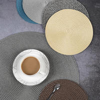 Forme ronde décoration de table à la maison tapis de table lavables antidérapants napperon de haute qualité napperons tissés en PP