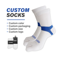 Chaussettes de sport respirantes à cinq doigts, couleur personnalisée, pour hommes et femmes, course à pied, randonnée en montagne, avec bord élastique et protection des orteils