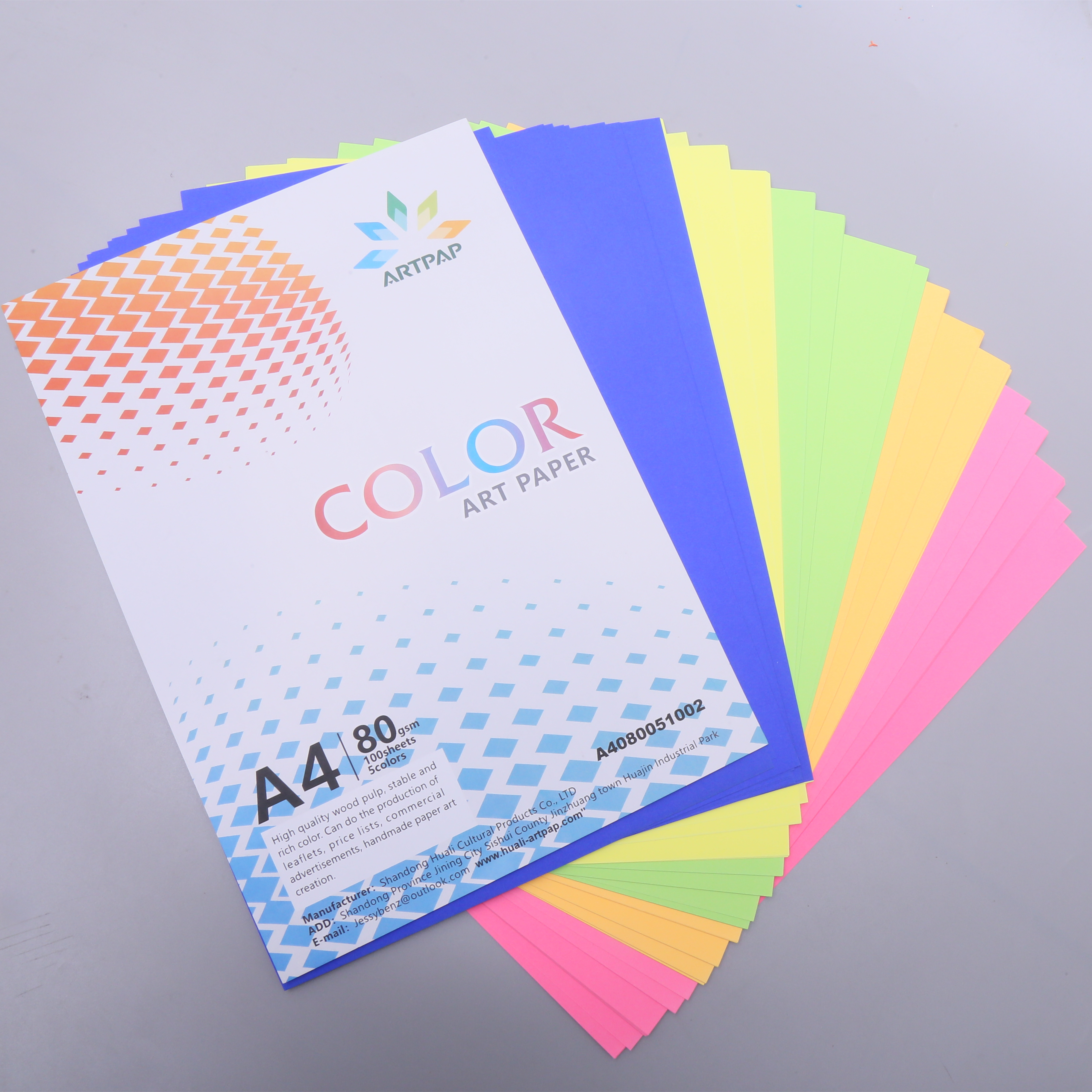 High Quality A4 Size 70gsm 80gsm Color Copy Paper 100 Sheet Pack for Office & Kids Play Creativity Color Cardboard