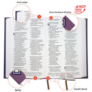 Iglesia cristiana y uso devocional KJV Tamaño de regalo pop Cosido Encuadernación Flatback Spine Envío rápido transatlántico La Biblia - Product Image 2