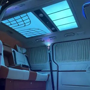Lâmpada de teto luxuosa de ponta alta, 2023, acessórios de interior do carro, led, luz ambiente, movimento automático para benz sprinter alphard