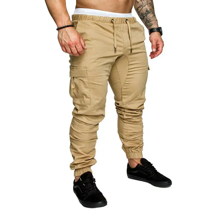Plus Size Men Pants Hip Hop Cargo Harem Joggers Pant Men's Trousers Solid Pocket Pants Sweatpants S-5XL C14360