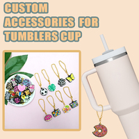 Xiaochuan Souvenirs pour enfants porte-clés accessoires breloques de tasse cadeaux de nouveauté pendentifs de bouteille d'eau personnalisés pour verres