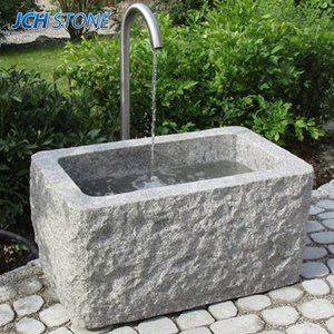 Vente flash : Pots et jardinières <span class=keywords><strong>en</strong></span> <span class=keywords><strong>pierre</strong></span> de granit à finition naturelle pour la décoration du jardin - Product Image 1