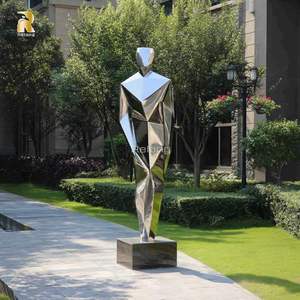 Reslong nghệ thuật hiện đại trang trí sáng tạo thép không gỉ trừu tượng con người điêu khắc cho văn <span class=keywords><strong>h</strong></span>ó<span class=keywords><strong>a</strong></span> trung tâm lối vào - Product Image 4