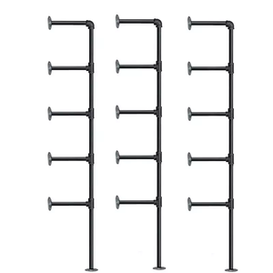 Étagère de tuyau industriel DIY avec bride de raccord de tuyau en fer malleable 3/4 support de bride - Product Image 2