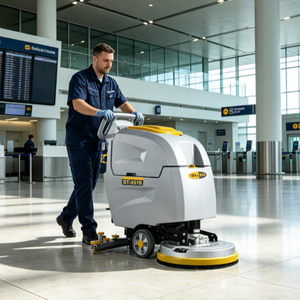 Heavy Duty <b>Walk</b> Behind Floor Cleaning <b>Machine</b> Commercial Scrubber Dryer - Product Image 1
