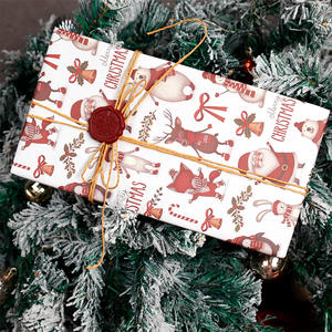Factory Wholesale Custom <b>Christmas</b> Luxury Paper Roll 70cm X 95cm Wrapping Paper for Packaging - Product Image 2