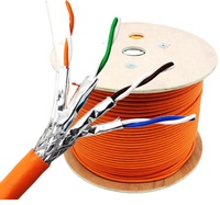Cable de Red LAN Cat7 SSTP de Alta Velocidad al Mejor Precio, Blindado, Par Trenzado, con 305m, 4 Pares, 8 Hilos, Conductor Sólido de Cobre