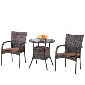 Mobilier d'extérieur moderne au design personnalisé pour bricolage Ensemble table et <span class=keywords><strong>chaise</strong></span> en rotin pour balcon <span class=keywords><strong>jardin</strong></span> maison modulaire d'appoint patio sectionnel en osier - Product Image 1