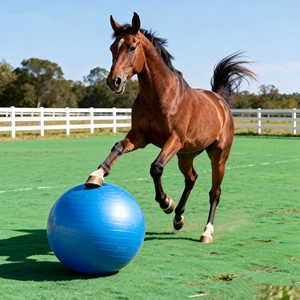 Pelota de juego de caballos de PVC redonda de 95cm, juguete de pastoreo inflable suave no explosivo, Extra resistente para mascotas <span class=keywords><strong>y</strong></span> caballos, productos para caballos - Product Image 1