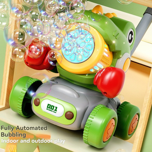 Dinosaure/lapin 2 en 1 Push Go Machine à bulles souffleur automatique de bulles jouet pour les tout-petits jouer en plein air enfants cadeau d'anniversaire - Product Image 5