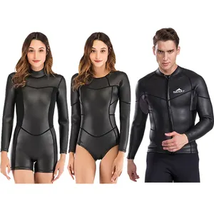 Smart-traje de surf para mujer, traje de buceo de 2mm, piel suave, traje húmedo con cremallera trasera, Neopreno, surf