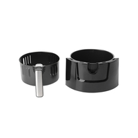 Écran tactile numérique OEM 4.5L 1450W friteuse à air noir sans huile avec contrôle de la température multifonction et minuterie saine