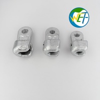 Étrier à rotule galvanisé à chaud pour ligne électrique, quincaillerie de ligne de transmission aérienne, raccords d'isolateurs en acier galvanisé
