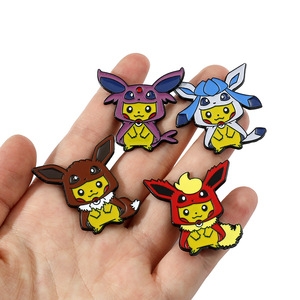 5000 types de badges mignons, broches pour chapeaux, broches de col en métal émaillé, série Pokémon Eevee <span class=keywords><strong>Pikachu</strong></span> Gengar Charmander Snorlax - Product Image 5
