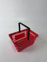 Paniers de courses en plastique portables de grande capacité personnalisables pour supermarchés