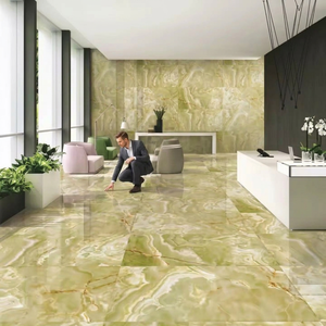 Liva กระเบื้องพอร์ซเลนพื้นสีเขียวกระเบื้องผนังบ้านขนาด600x1200มม. พื้นหินอ่อนสีดำเซรามิกดูเหมือนกระเบื้องพอร์ซเลนกระเบื้องผนังมันวาว - Product Image 1