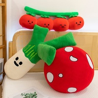 Coussin Ours Série Légumes Adorable, Peluche Ultra Douce en Coton PP, Lavable, Rechargeable, Coussin d'Anniversaire