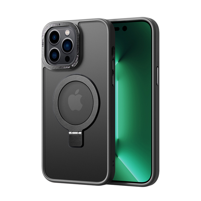 Magnetic Case for iPhone 14 13 12 Pro Max Magsafe Wireless Charging Shockproof Phone Cases with Adjustable Circle