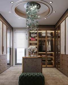 Placard en bois massif de style moderne chambre à coucher salon armoire vestiaire à bas prix Mdf porte fabricant Direct Home Furniture - Product Image 6