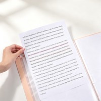 Porte-documents A4 personnalisé avec logo, en PP, pour documents de bureau, de finance et partitions musicales, organiseur de feuilles mobiles, classeur de rangement pour examens étudiants
