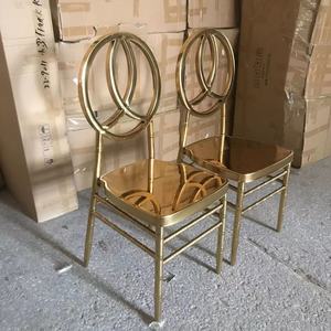 Giá rẻ ưa thích hội trường đám cưới ghế tiệc Stackable vàng kim loại Phượng ghế bên cho trang trí nội thất và đám cưới - Product Image 4