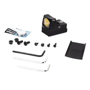 Mini viseur laser rouge en aluminium avec optique réflexe pour la chasse et le tir - Léger, résistant aux chocs, avec base et support inclus - Product Image 6