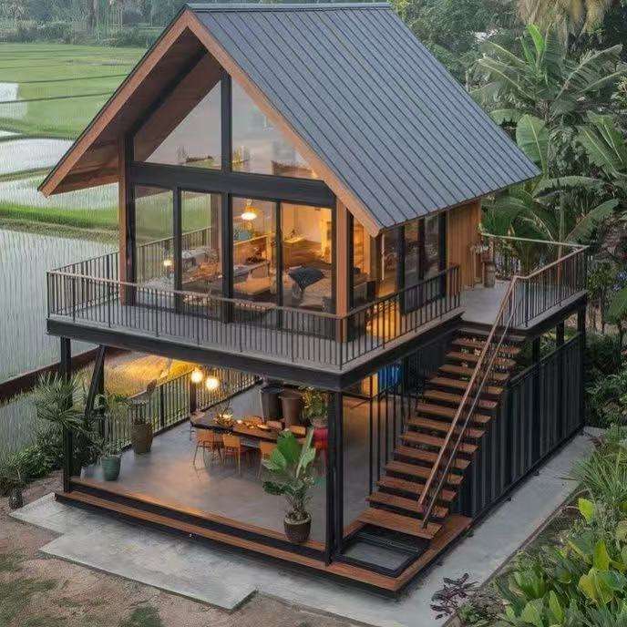 Explore nuestras casas de madera de dos pisos: duraderas y elegantes