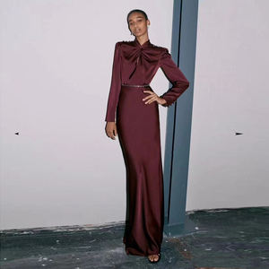 Abito da sera da donna a maniche lunghe con collo alto |   Elegante Abito Aderente da Cerimonia per Matrimoni ed Eventi <span class=keywords><strong>di</strong></span> Gala - Product Image 3