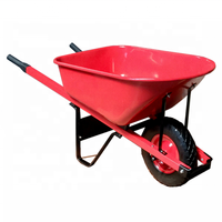 Carretilla de Acero de Alta Resistencia de 110L, Capacidad de 100L y 200 kg, para Jardín, Granja y Construcción, Carretilla Resistente para Uso Agrícola