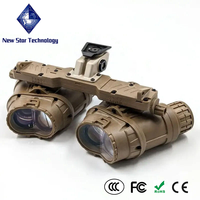 Lunettes de vision nocturne de haute précision à quatre tubes avec phosphore vert, grossissement 1x, portée de détection 400 m, étanches