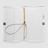 Carnet à spirales A5/A6 avec sangle, couverture transparente en PVC, idéal pour le bureau et comme cadeau d'affaires