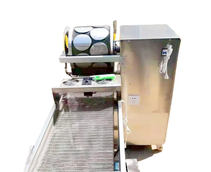 OEM الكهربائية التورتيا ورقة روتي آلة عمل رقائق أداة صنع لفائف صانع الغذاء الصف فطيرة الضغط صنع آلة