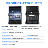 Navihua Nueva Actualización para Porsche Panamera 2010-2018, Pantalla Táctil Android de 12 Pulgadas Estilo Tesla, Reproductor Multimedia DVD, Carplay, GPS, Radio