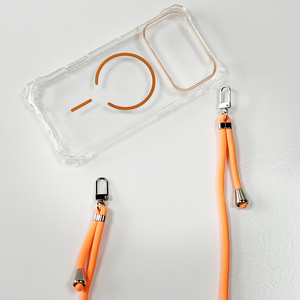 Étui de téléphone magnétique <span class=keywords><strong>2</strong></span> en <span class=keywords><strong>1</strong></span> transparent avec cordon transversal, antichoc, anti-jaunissement, en TPU+PC pour iPhone 16 15 14 13 Pro Max - Product Image 4
