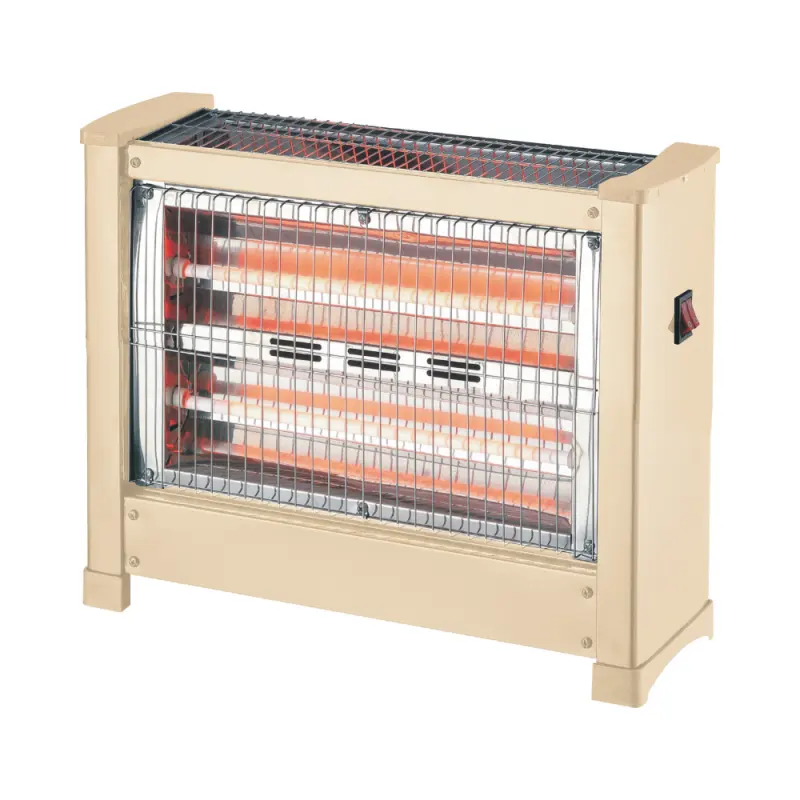 Hot Sale 2000 W Quartz Household Heater with Safety Switch Overheat Protection Function